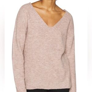 Pieces Soft Robbed V Neck Sweater